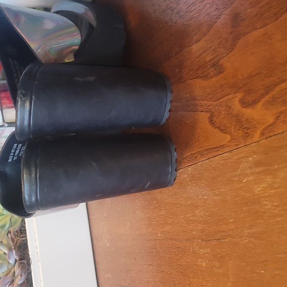 Office london silver holographic chunky sole platform mules heels sandals 39 - Picture 6 of 10